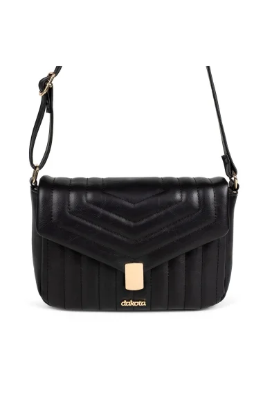  Bolsa Matelassê Feminina Dakota Transversal Preto