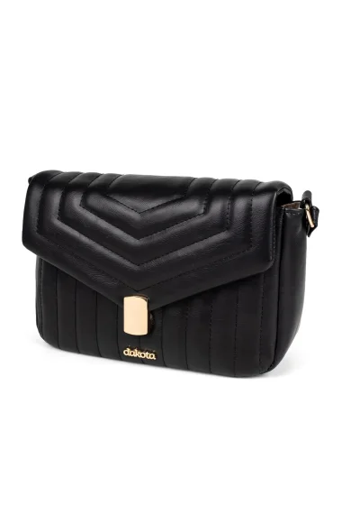  Bolsa Matelassê Feminina Dakota Transversal Preto