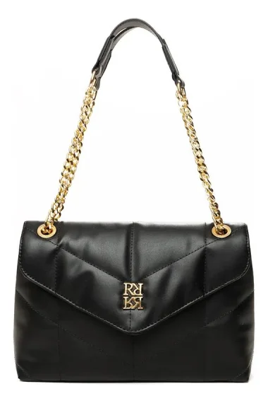 Bolsa com Corrente Feminina Matelassê Rafitthy Preta Bolsa com Corrente Feminina Matelassê Rafitthy Preta