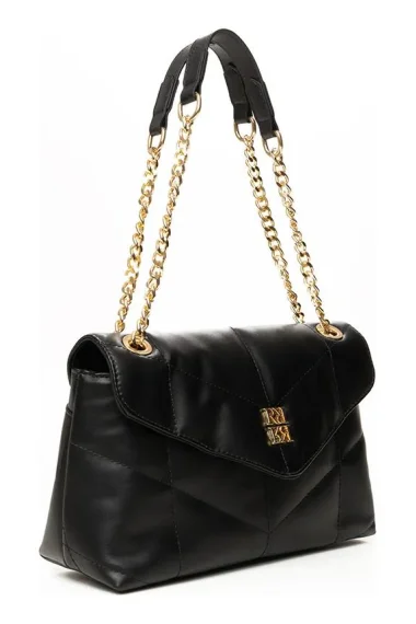 Bolsa com Corrente Feminina Matelassê Rafitthy Preta Bolsa com Corrente Feminina Matelassê Rafitthy Preta