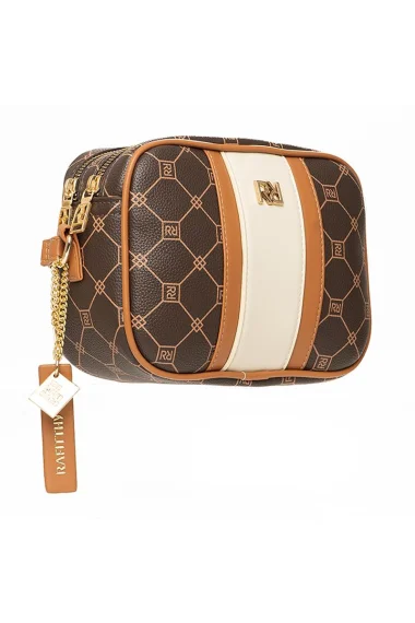 Mini Bolsa Feminina Rafitthy Transversal Monograma Marrom Mini Bolsa Feminina Rafitthy Transversal Monograma Marrom
