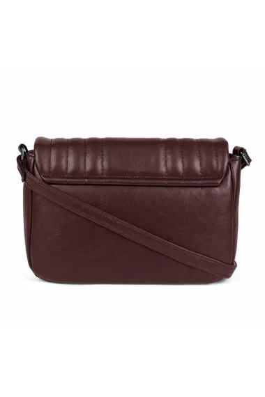  Bolsa Matelassê Feminina Dakota Transversal Marrom Ristretto