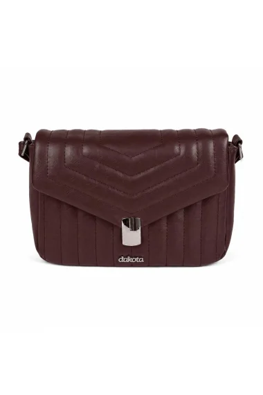  Bolsa Matelassê Feminina Dakota Transversal Marrom Ristretto