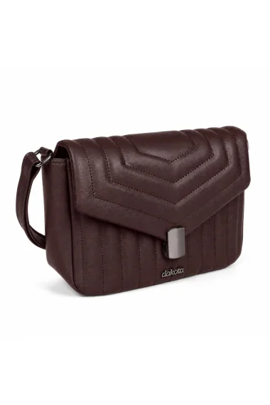  Bolsa Matelassê Feminina Dakota Transversal Marrom Ristretto
