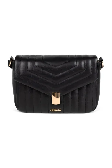  Bolsa Matelassê Feminina Dakota Transversal Preto