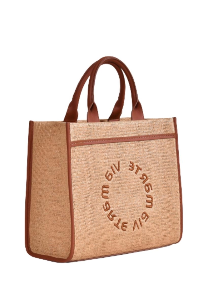 Bolsa Tote Palha Grande Via Marte