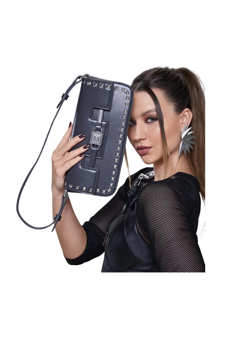 Bolsa Via Marte Ombro Feminina Cinza