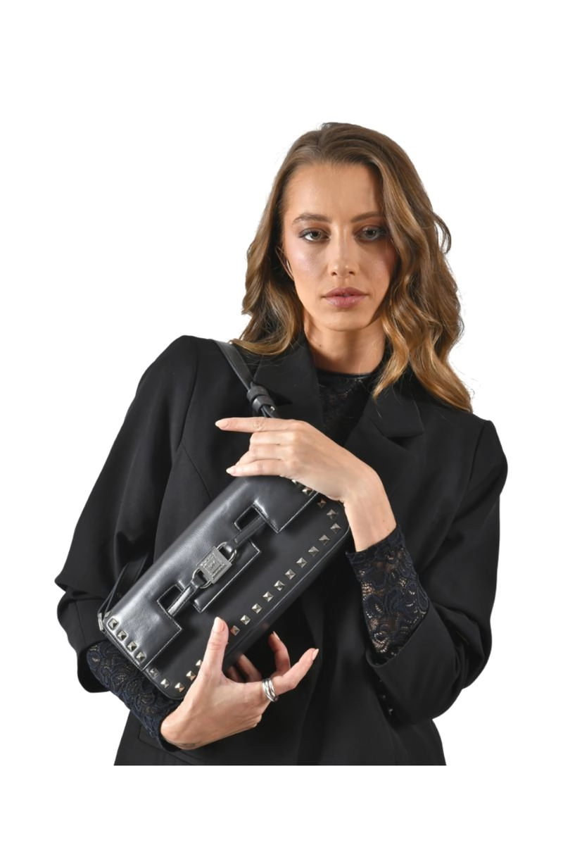 Bolsa Via Marte Ombro Feminina Preta
