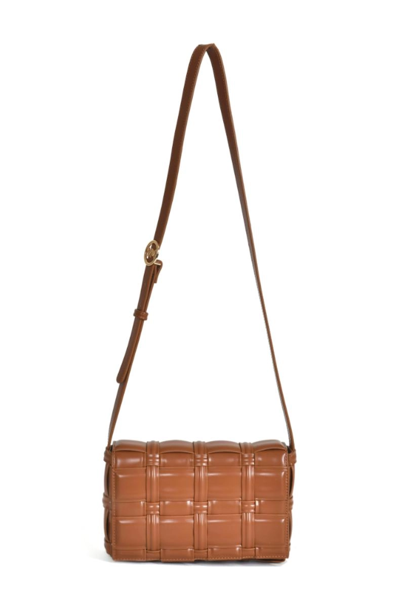 Bolsa Via Marte Tiracolo Trançada Feminina Camel Bolsa Via Marte Tiracolo Trançada Feminina Camel