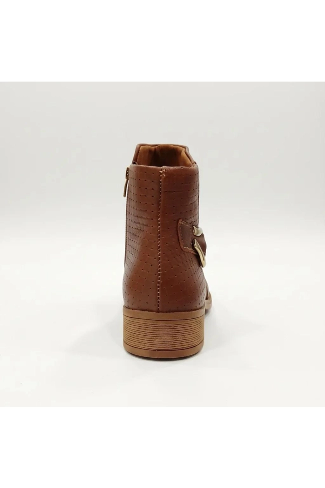 Bota Campesi Feminino Mascavo Couro Design Moderno Marrom