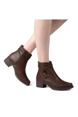 Bota Feminina Mississipi Cano Curto Café