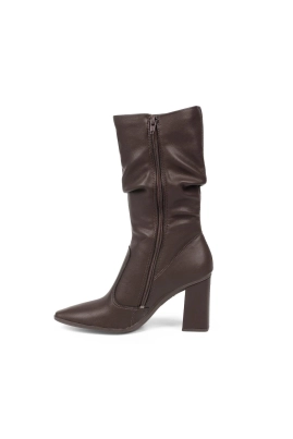 Bota Feminina Mississipi Cano Longo Café Salto Bloco Bota Feminina Mississipi Cano Longo Café Salto Bloco