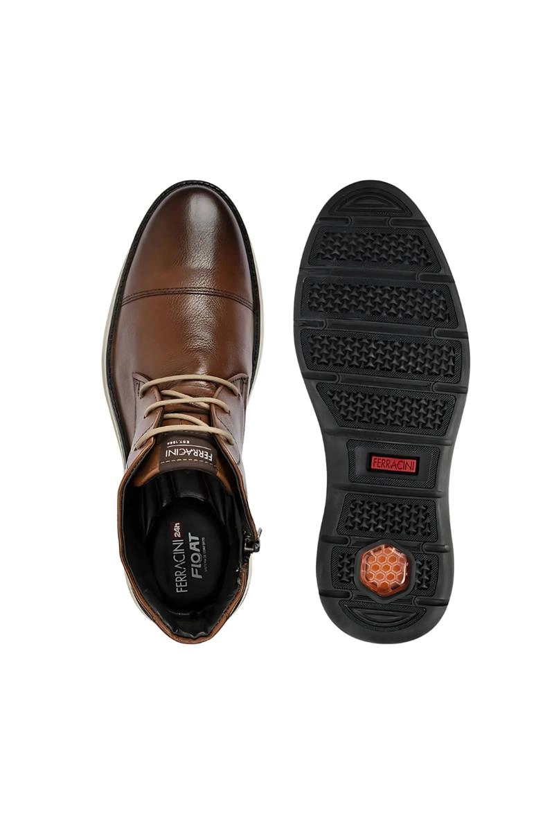 Bota Ferracini Fluence De Couro Masculina Havana