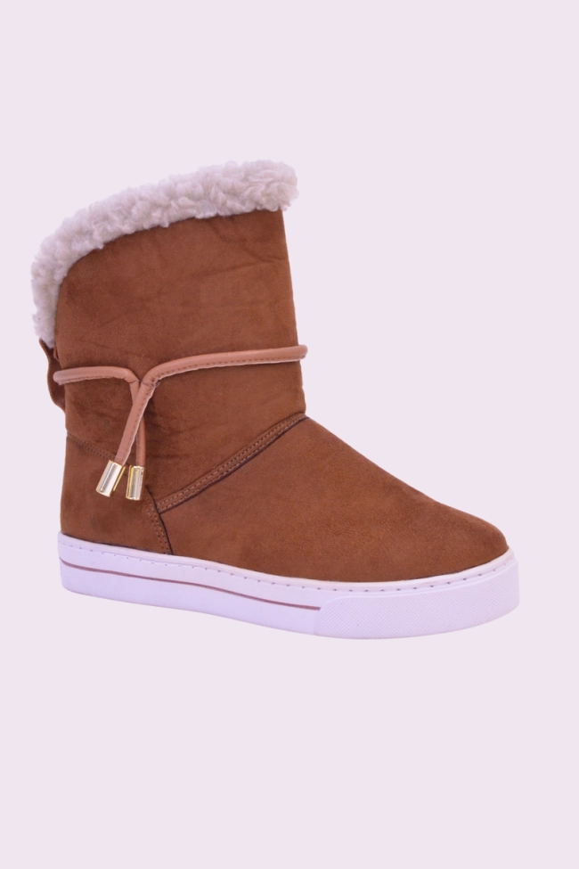 Produto - Bota Gabip Sola De Tênis Feminina Suede Camel