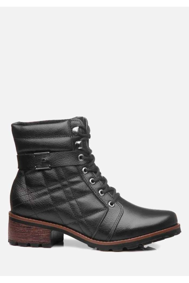 Bota Feminina Forrada Pegada Coturno 
