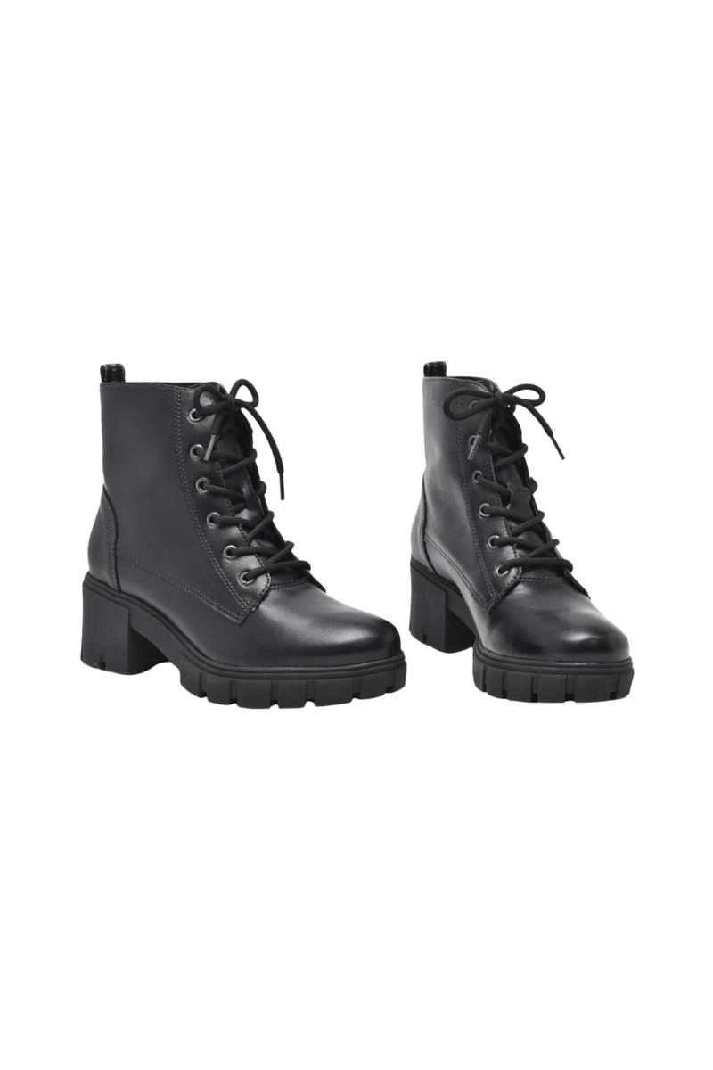 Bota Via Marte Coturno Cadarço Feminina