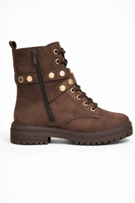 Bota Via Marte Coturno Feminina Café Bota Via Marte Coturno Feminina Café