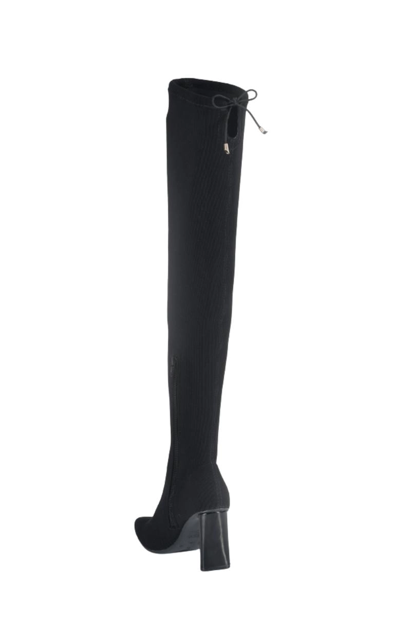 Bota Via Marte Over Amarração Lycra Feminina Preta