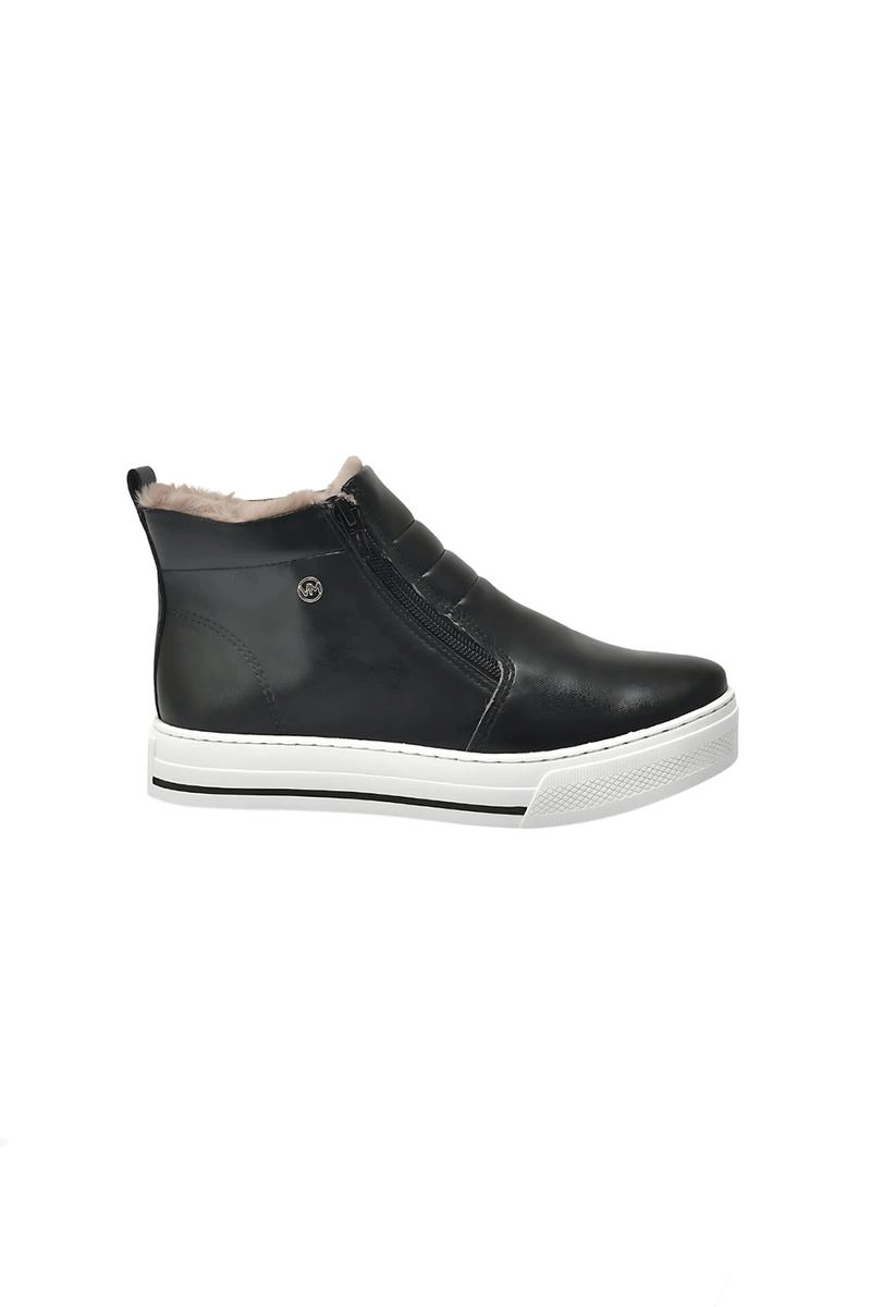 Bota Via Marte Pelo Sherpa Feminina Preta