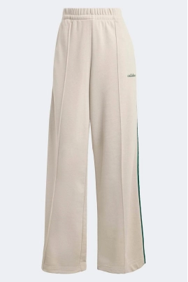 Calça Adidas Moletom Wide Leg Feminina Bege/Verde Calça Adidas Moletom Wide Leg Feminina Bege/Verde