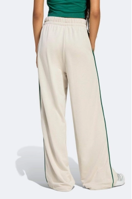 Calça Adidas Moletom Wide Leg Feminina Bege/Verde Calça Adidas Moletom Wide Leg Feminina Bege/Verde