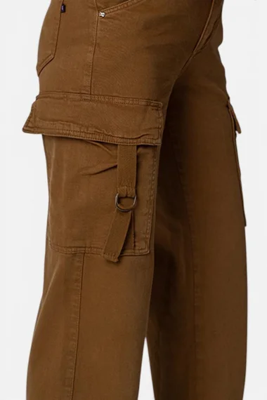 Calça Feminina Sarja Wide Leg Cargo Calça Feminina Sarja Wide Leg Cargo