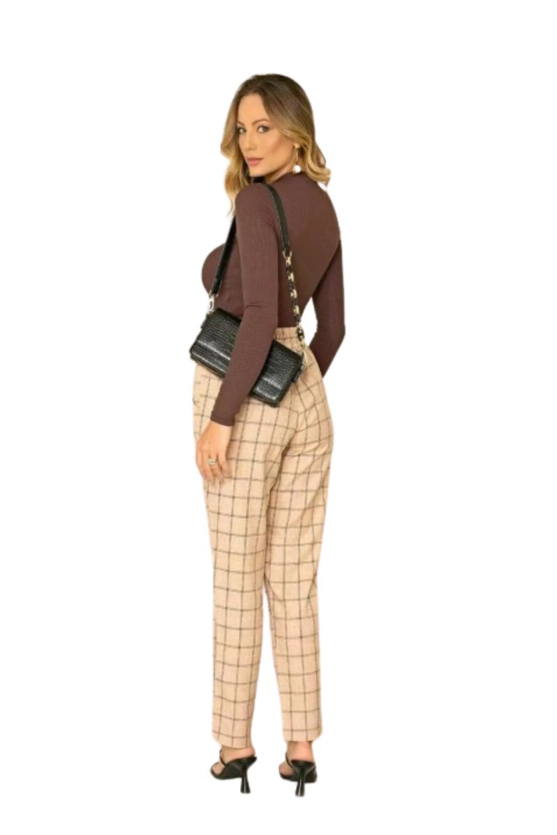 Calça Ellen One Alfaiataria Xadrez Feminina