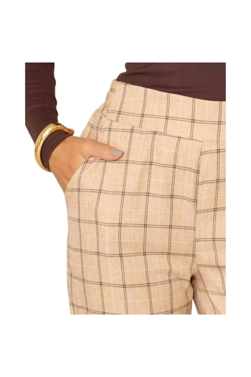 Calça Ellen One Alfaiataria Xadrez Feminina