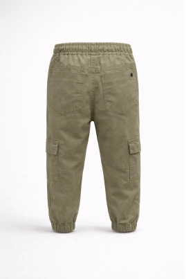 Calça Garota Lua Jogger Infantil Masculina Sarja Cáqui Calça Garota Lua Jogger Infantil Masculina Sarja Cáqui