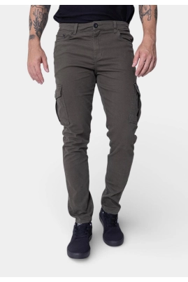 Calça Max Denim Cargo Sarja Masculina Verde Calça Max Denim Cargo Sarja Masculina Verde