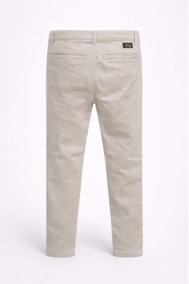 Calça Max Denim Sarja Infantil Masculina Bege Calça Max Denim Sarja Infantil Masculina Bege