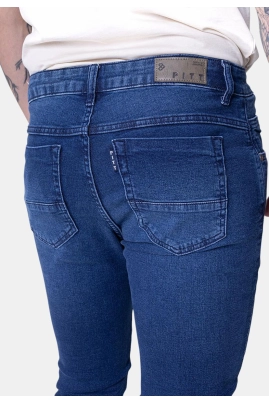 Calça Pitt Skinny Masculina Jeans Médio