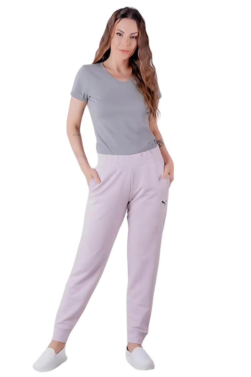 Calça Puma De Moletom Feminina Llilas Produto - Calça Puma De Moletom Feminina Llilas