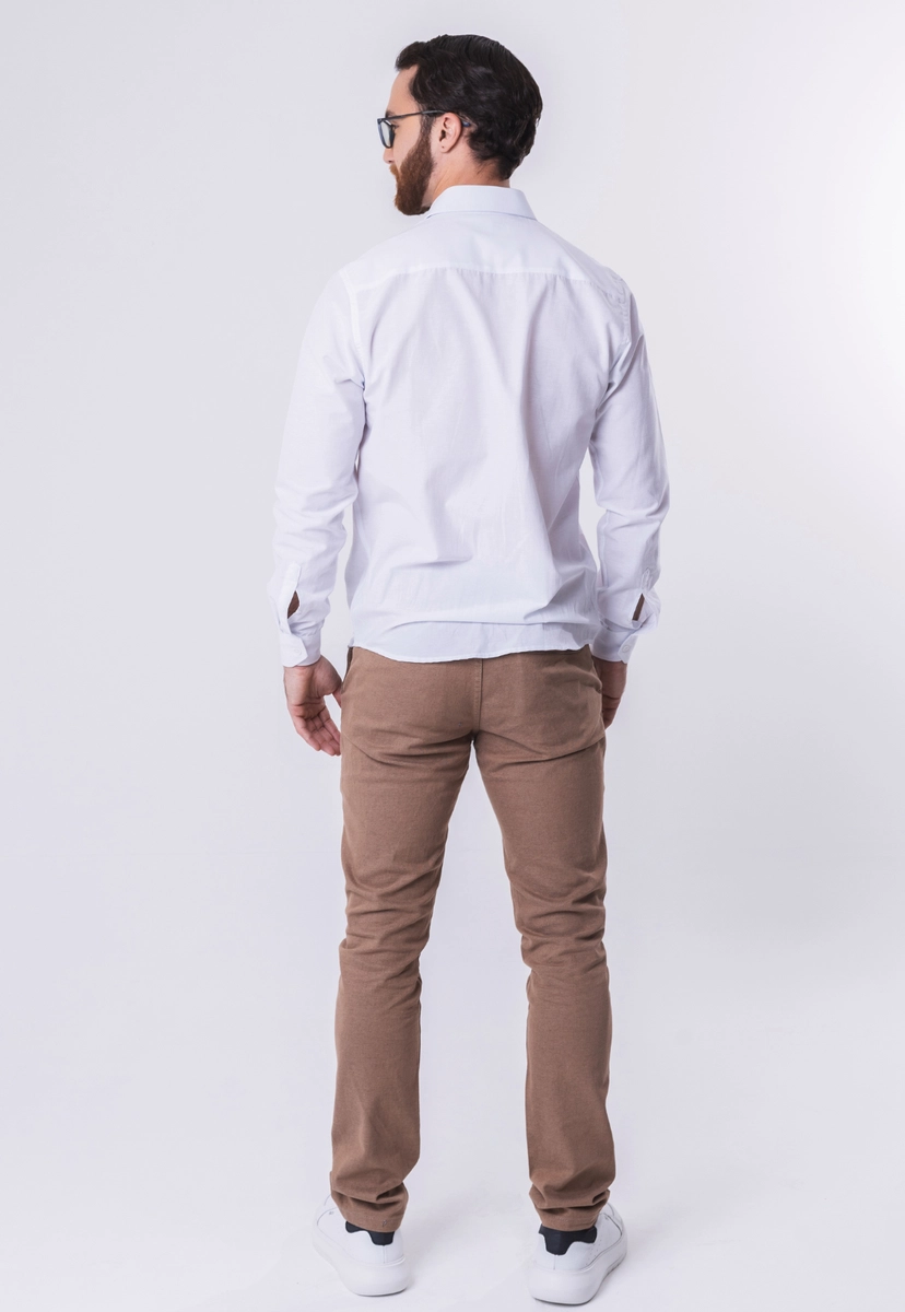 Calça Vilejack Sarja Slim Masculina Caqui Calça Vilejack Sarja Slim Masculina Caqui