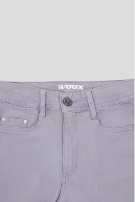 Calça Voox Sarja Wide Leg Feminina Cinza