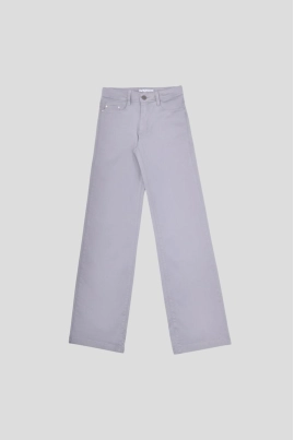 Calça Voox Sarja Wide Leg Feminina Cinza