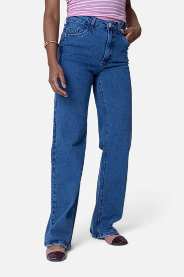 Produto - CAL FEM JEANS WIDE VOOX
