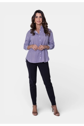 Camisa Ellen One Listrada Feminina Marinho Camisa Ellen One Listrada Feminina Marinho