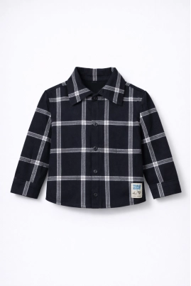 Produto - Camisa Time Kids Manga Longa Xadrez Bebê Masculina 