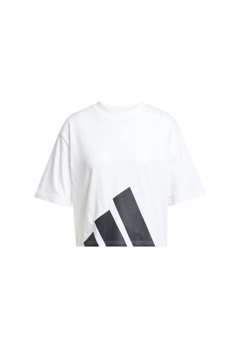 Camiseta Adidas Cropped Big Logo Feminina Branca