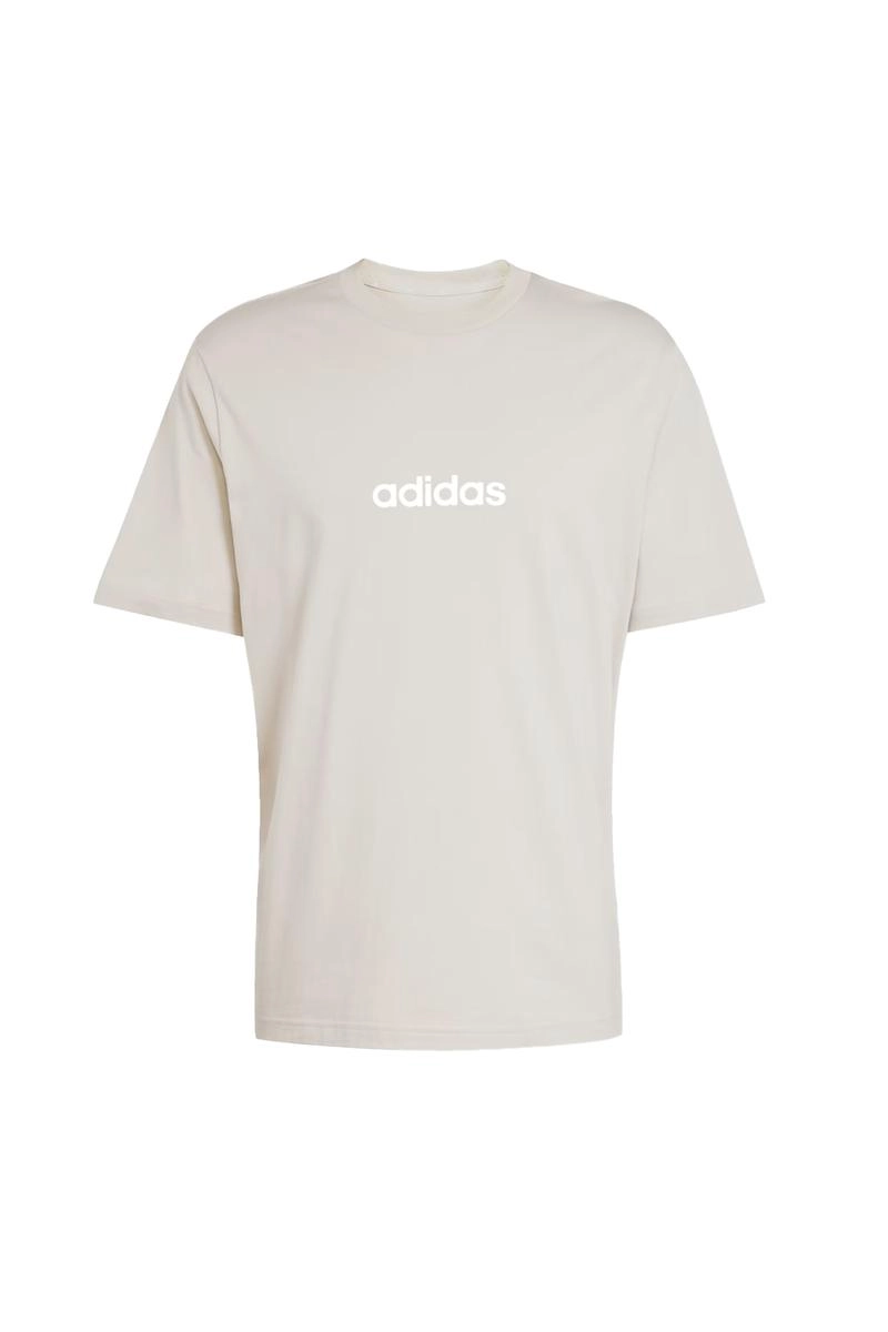 Camiseta Adidas Logo Linear Masculina Bege Camiseta Adidas Logo Linear Masculina Bege