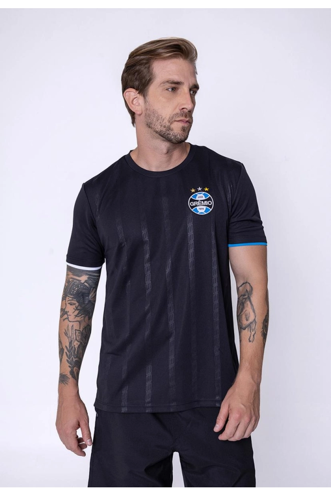 Camiseta Betel Grêmio Manga Curta Preta Camiseta Betel Grêmio Manga Curta Preta