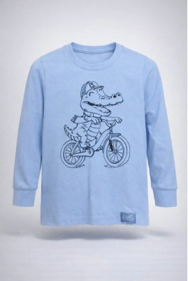 Produto - Camiseta By Gus Manga Longa Crocodilo Bebê Masculina 