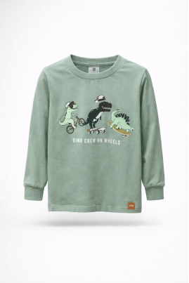 Produto - Camiseta By Gus Manga Longa Dino Infantil Masculina 