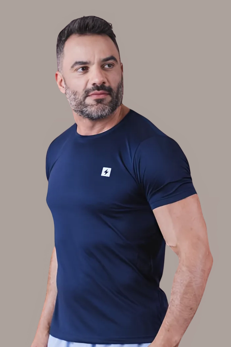 Camiseta Endorfina Dry Fit Masculina Marinho Camiseta Endorfina Dry Fit Masculina Marinho