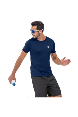 Camiseta Endorfina Dry Fit Masculina Marinho Camiseta Endorfina Dry Fit Masculina Marinho