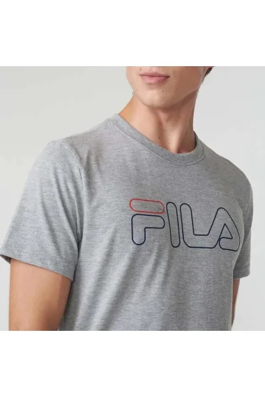 Camiseta Fila Manga Curta Letter Algodão Masculino Camiseta Fila Manga Curta Letter Algodão Masculino