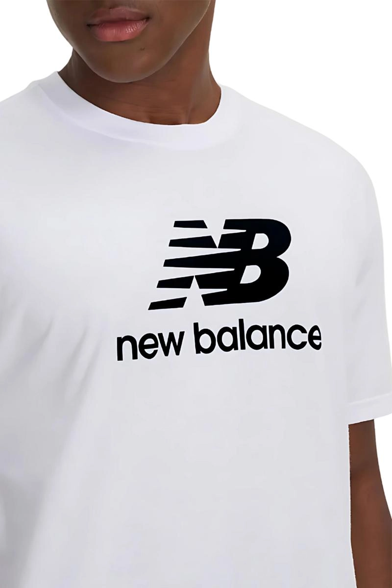 Camiseta New Balance Manga Curta Essentials Masculina Branca