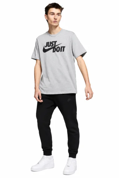 Camiseta Nike Just Do It Swoosh Masculina Cinza Camiseta Nike Just Do It Swoosh Masculina Cinza