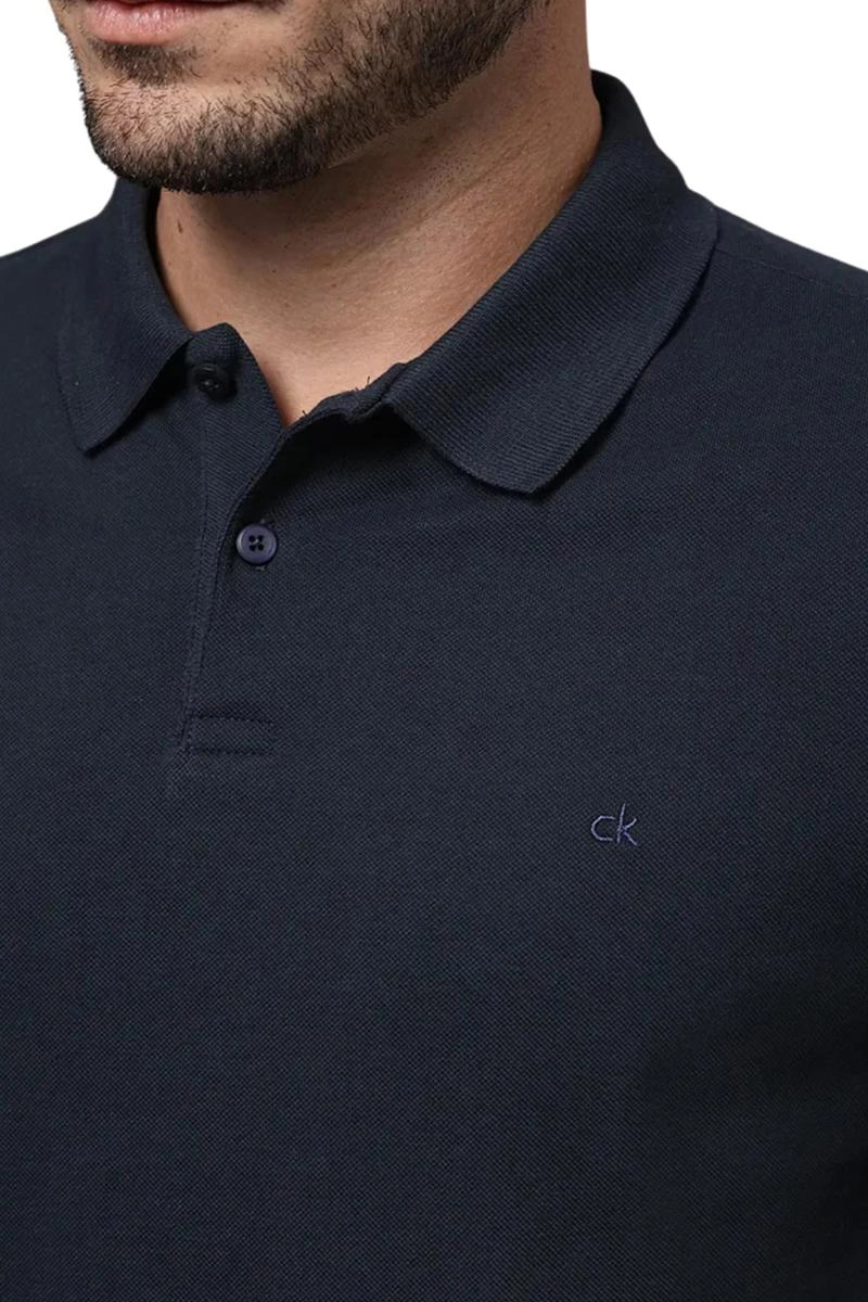 Camiseta Polo Calvin Klein Slim Masculina Marinho 